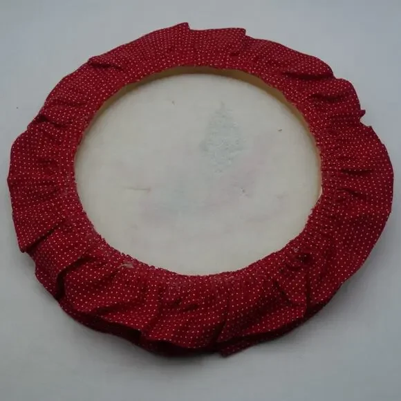 2 Vintage Christmas Embroidery Hoop Stamped Fabric Country Christmas Decor - Picture 6 of 6